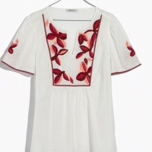 Madewell embroidered fable top